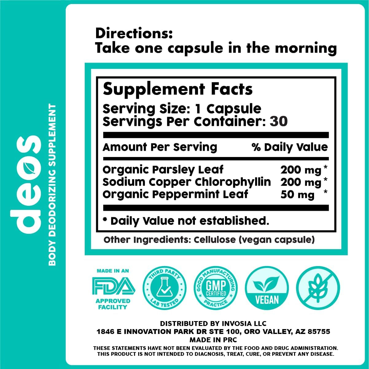 DEOS Internal Deodorant Capsules